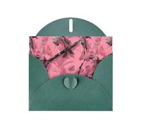 beautiful leaves Camouflage Prints Pearl Paper Horizontal Festival Greeting Card for Birthday Cards and All Occasions, Dark Green