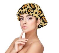 Beautiful Leopard Print Printed,Adult's Satin Sleeping Cap - Women's Elastic Sleep Bonnet, Adjustable Overnight Hair Cover