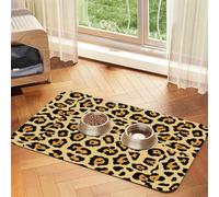 Beautiful Leopard Print Printing Pet Absorbent Leather Tablecloth,Pet Absorbent Leather Mat,Tidy Feeding Area For Dogs, Cats,Pets