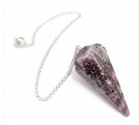 Beautiful Lepidolite Dowser Pendulum Crystal Healing Men Women Gift Reiki feng Shui Wellness Positive Energy Handcrafted