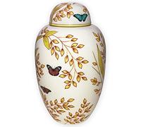 Beautiful Life Urns Garden Butterfly Cremation Urn Hand-Painted Funeral Urn Adorned with Butterflies (Adult, Large)