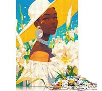 Beautiful Lily Queen Jigsaw Puzzles Puzzles for Adults Kids. 1000 Piece Impossible Challenge Toy Educational Game Home Decoration for Adults& Kids Age 14 Years Up 1000pcs (75x50cm)