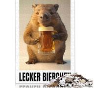 Beautiful Lion Portrait Puzzle Jigsaws 500 Pieces for Adults Wooden Puzzles for Adults Jigsaw Puzzles for Adult 500pcs (52x38cm)