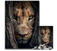 Beautiful Lioness Hiding Jigsaw Puzzles 1000 Pieces for Adults Difficult Puzzles for Adults Perfect DIY Art Decor Or Birthday Gift 1000 PCS(38x26cm)