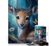 Beautiful Little Fawn Adults 1000 Pieces Puzzle Reasoning Practice Easy Enjoyment Premium Edges Lovely Gift (50x75cm)