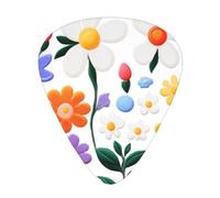 Beautiful little flower Printed pick set - 12 pieces, thin, medium and thick guitar picks, suitable for guitar, bass, electric guitar and ukulele