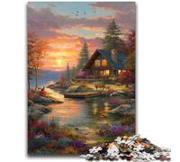 Beautiful Log Cabin Jigsaws 1000 Pieces for Adults,for Educational Game Challenge Toy for Is Ideal As A Gift for The Whole Family (38x52cm)
