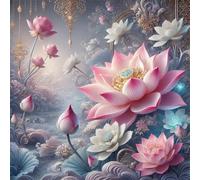 Beautiful Lotus 500 Piece Jigsaw Puzzles for Adults and Kids, Impossible Puzzle, Jigsaws 500 pieces for adults Gifts, Difficult jigsaw puzzles for The Whole Family