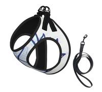 Beautiful Lotus Flower Dog Harness - Equipped with Reflective Straps and Quick Release Buckles - Suitable for Small Cats and Dogs