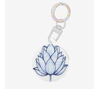 Beautiful Lotus Flower Dog Tags Round Pet Tag,Acrylic Pet ID Tags Durable and Stylish,Perfect for Small to Large Pets