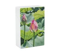 Beautiful Lotus Flowers Cigarette Case - Waterproof & Crush Proof Cigarette Holder Case for 20 King Size Cigarettes, Portable Pocket Size Travel Box for Men & Women