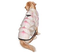 Beautiful Lotus Flowers in The Pond Dog Hoodie for Medium and Large Dogs – Soft Polyester Pet Clothes, Suitable for All Seasons
