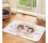 Beautiful Lotus Flowers in The Pond Pet Feeding Mat-Waterproof & Non-Slip Dog and Cat Food Mat-No Stains Quick Dry Dog Water Dispenser Mat