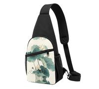 Beautiful Lotus Leaves Chest Pack â€“ Lightweight Durable Polyester Fanny Pack with Adjustable Straps, Ideal for Outdoor Sports, Travel & Daily Use