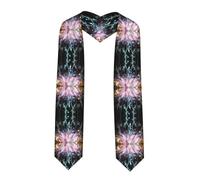 Beautiful Magic Lotus Flower Print Graduation Stole | Graduation Sash | Graduation Honor Stole Unisex Adult 182cm Long