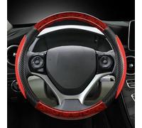 beautiful Mahogany Wood Grain Car Steering Wheel Cover For Civic 2004-2014 For Insight 2014 Auto Accessories (Color : Rosso)