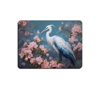 Beautiful Majestic Crane Bird Pink Blooming Tin Sign Vintage Metal Pub Club Cafe Bar Home Wall Art Decoration Poster Retro 12x16inch(30x40cm)