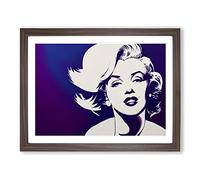 Beautiful Marilyn Monroe Framed Wall Art Print A2 Walnut