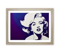Beautiful Marilyn Monroe Vol.1 Framed Print | A2 Oak Framed Wall Art | Ready to Hang | Modern Nature Picture | Living Room Bedroom Lounge Office