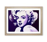 Beautiful Marilyn Monroe Vol.2 Framed Print | A4 Oak Framed Wall Art | Ready to Hang | Modern Nature Picture | Living Room Bedroom Lounge Office