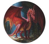 Beautiful Medieval Red Dragon Rätsel Für Erwachsene |Magic Lair| Familienspaß-Puzzles 1000pcs (67.5x67.5cm) Erwachsene