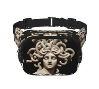 Beautiful Medusa Pattern trendy fashionable waist bag, unisex travel sports messenger bag