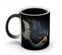 Beautiful Mermaid Funny Color Changing Mug Ceramic Coffee Cup Heat Sensitive Tea Mugs Gifts for Women Men