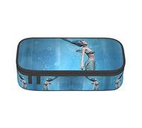 beautiful mermaid is swimming in the blue sea Special pencil case for girls boys, Big Capacity pencil case large pencil pouch, Students Stationery pen bag pencil bags with zipper for School Office Wor