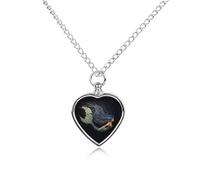 Beautiful Mermaid Metal Cremation Urn Necklace Personalized Heart Pet Supplies Ashes Pendant Necklace for Dog Cat