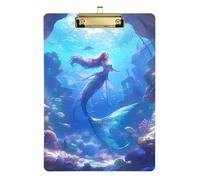 Beautiful Mermaid Pattern Physiotherapy Pad Hard Football Board Softball Coaching Size 9 x 12