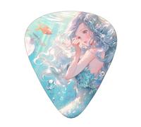 Beautiful Mermaid print Celluloid Guitar Plectrums for Acoustic Guitar Bass,Guitar Picks with Organizer Box