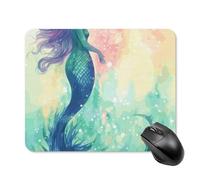 Beautiful Mermaid Tail Mouse Pad Square Mice Mat Waterproof Computer Mousepad with Non-Slip Rubber Base Wireless Mice Pad for Laptop Office Home Personalized Gaming Mousepad 20 * 25cm
