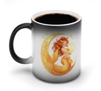 Beautiful Mermaid with Moon Color Changing Mug Ceramic Heat Sensitive Cup for Men Women Gifts
