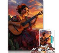 Beautiful Mexican Woman 1000 Piece Jigsaw Puzzles for Adults,Stress Reliever Difficult Challenge Deal As Gifts for The Whole Family (50x75cm)