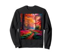 Beautiful Misty Forest Morning Landscape Scenic Design Sweatshirt