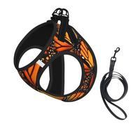 Beautiful Monarch Butterfly Small Pet Towing Vest, Adjustable Straps, Easy to Walk, Soft and Breathable Straps, Suitable for Small Dogs and Cats, Etc