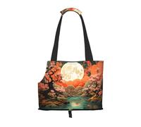 Beautiful Moon Printed Portable Foldable pet Shoulder Bag, Suitable for Carrying Small Pets