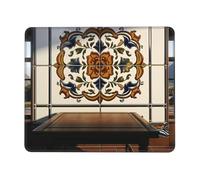 Beautiful Moorish Ceramic Tiles Mouse Pad - Non-Slip Rubber Base Extended Gaming Desk Mat, Full-Area Print Personalized Keyboard Mat for PC Laptop Office Home