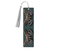 Beautiful Moth 5 Pc Artistic Bookmark Set for Women, Tassel Wooden Bookmarks Study Supplies