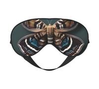 Beautiful Moth Print Breathable Full-Cover Eye Mask Stylish Adjustable Nap Night Restful Environment