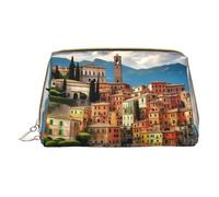 Beautiful Moth Print Cosmetic Bags,Leather Makeup Bag Small For Purse,Cosmetic Pouch,Toiletry Clutch For Women Travel, Beautiful Italy, One Size