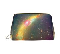 Beautiful Moth Print Cosmetic Bags,Leather Makeup Bag Small For Purse,Cosmetic Pouch,Toiletry Clutch For Women Travel, Beautiful Galaxy, One Size