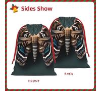 Beautiful Moth Print Gift Reusable Bag Drawstring Festive Birthday Presents Daily Storage Office Supplies