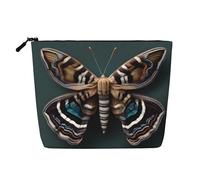 Beautiful Moth Print Makeup Bag Cute Cosmetic Bag for Women Makeup Pouch Travel Toiletry Bag for Lady