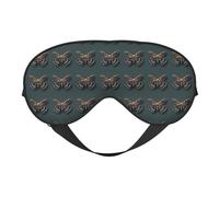 Beautiful Moth Print Soft Eye Mask Lightweight Sleep Aid Breathable Blackout Travel Nap Yoga Meditation