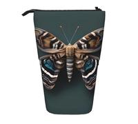 Beautiful Moth Print Standing Pencil Case Telescopic Pencil Bag Pop Up Pencil Pouch Pen Pouch Makeup Cosmetics Bag