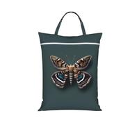 Beautiful Moth Print Travel Laundry Bag Foldable Lightweight Camping Beach Dorm Weekend Getaways
