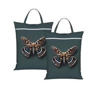 Beautiful Moth Print Travel Laundry Bag Foldable Lightweight Camping Beach Dorm Weekend Getaways