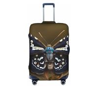 Beautiful Moth Wings Print Luggage Cover Suitcase Protector Travel Suitcase Cover For Kid And Adult Fits 18-32 Inch, White, S