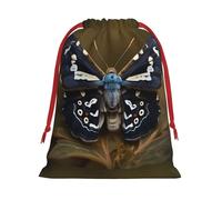 Beautiful moth wings print Super soft velvet Christmas bag, fit for Halloween promotion and daily storage